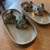 Avo maki (has a bit of yummy spice) and Mango maki  at NORI WAY in Milan