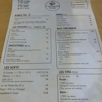 part of menu at Restaurant l'Entracte in Lecci