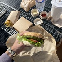 G.O.A.T Burger 🍔   at NIC Veg Burger Restaurant in Stuttgart