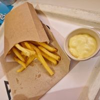 Pommes mit Mayo at NIC Veg Burger Restaurant in Stuttgart