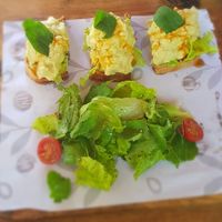 Chickpea and avocado on toast at Elaa Cafe and Bar Anjuna in Arpora