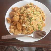 Nasi goreng with tofu/tempeh  at Felice's Vegetarian Restaurant in Kuta