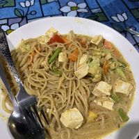 Curry pasta   at Felice's Vegetarian Restaurant in Kuta