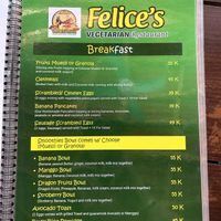 Menu July  at Felice's Vegetarian Restaurant in Kuta