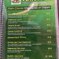 Menu July  at Felice's Vegetarian Restaurant in Kuta