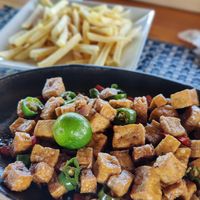 Tofu sisig at Hungry Monkeys in Cebu