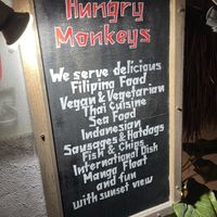Sign downstairs   at Hungry Monkeys in Cebu