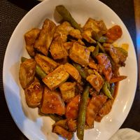 Sweet and sour tofu at Hungry Monkeys in Cebu