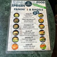 Menu  at Cafe Nova in Bonn