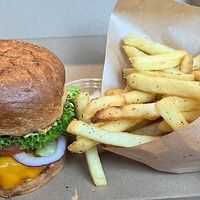 Classic burger combo with mayonnaise   at Eden Jaxx - Dybbølsgade in Copenhagen