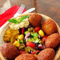 Falafel Salad Bowl at Tyche in Antalya