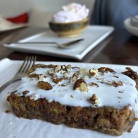 Carrot cake and vegan ice cream   at Tyche in Antalya