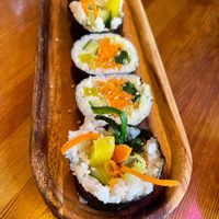 Gimbap 5pcs

Cooked rice and other ingredients that are rolled in gim—dried sheets of laver seaweed

Vegan
€ 7,50
 at Hey Joo - 헤이 주 in Ghent