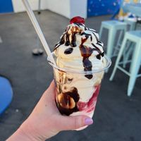 Banana Split in a Cup at Dreamette Ice Cream - Springfield in Jacksonville