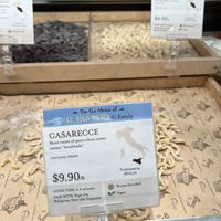 Vegan options clearly labeled   at Eataly in Dallas