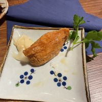 inari sushi (you get 2 of these im just greedy)  at Hamayuu Japanese Restaurant in Chester