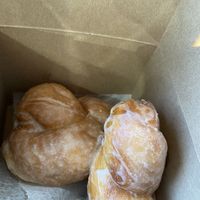 Vegan glazed braided donuts  at My Vegan Sweet Tooth in Virginia Beach