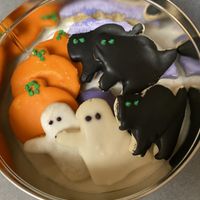 Halloween sugar cookie tin  at My Vegan Sweet Tooth in Virginia Beach