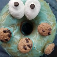 Cookie monster donut at My Vegan Sweet Tooth in Virginia Beach