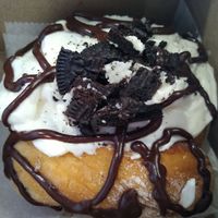 Oreo and chocolate drizzle sticky bun at My Vegan Sweet Tooth in Virginia Beach