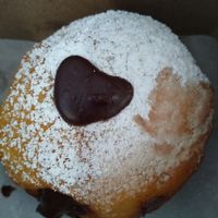 Chocolate cream filled donut at My Vegan Sweet Tooth in Virginia Beach