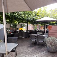 Outdoor seating at Molini in Sarnen