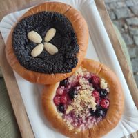 Poppy seed and mixed berry kolaches at Kolacherie Celetna in Prague