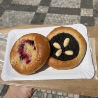 Mixed berry and poppyseed kolache! I especially enjoyed the poppyseed.  at Kolacherie Celetna in Prague