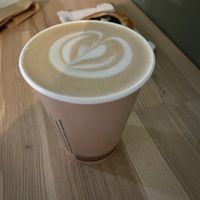 Almond milk latte  at Kolacherie Celetna in Prague