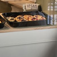 Tray of vegan pastries  at Kolacherie Celetna in Prague