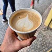 Soy latte at Kolacherie Celetna in Prague