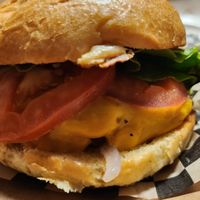 Vegan cheeseburger at Scythe Brewing Company in Longview