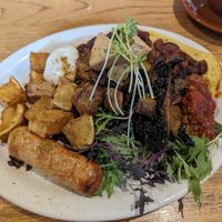 Big vegan brekkie at Two Birds Eatery in Hamilton