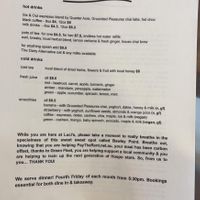 Drinks menu  at Luci's  in Bawley Point