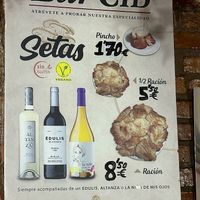 Menu at Bar Cid in Logrono