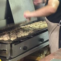 Mushrooms on the plancha   at Bar Cid in Logrono