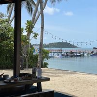 Ocean side seat and view  at Cafe K.O.B - By The Sea in Koh Samui