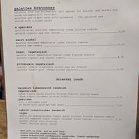 Lunch menu of MarcAnn's. There is also salads and soups and more. at MarcAnn's in Berlin