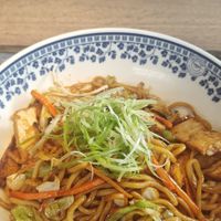 Vegan noodles with tofu. at ChopChop in Stockholm