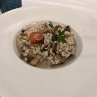 Mushroom risotto  at Hotel Águas do Gerês in Geres