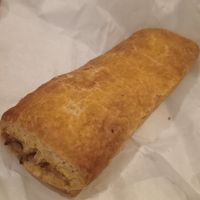 Vegan sausage roll at Bryson's Bakery in Kirkby Stephen