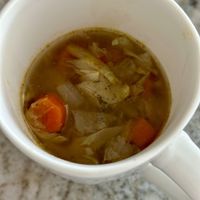 Artichoke soupp  at Yucca Tree Eatery in Yucca Valley