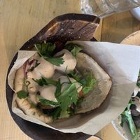 Seasonal sandwich with basil houmous   at Green Lab in Lyon