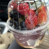 Açaí with almond butter   at Purple Flamingo in Bellmore
