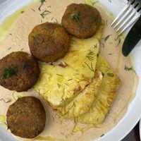 Falafel with grilled ananas   at Creativa in Ingolstadt