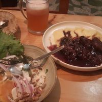 Ceviche vegano y seitan Marinado at Florencia - Vegan Kitchen in Lima