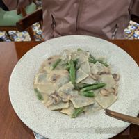 Ravioli with bechamel sauce at Florencia - Vegan Kitchen in Lima