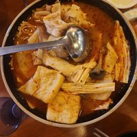  at Aejeong hot pot restaurant in Seoul