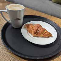 Soy Latte and raspberry croissant 👌 at Caffè Nero - Dubai Mall in Dubai