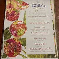Menu  at Aloha Poke & Beer in Ho Chi Minh City